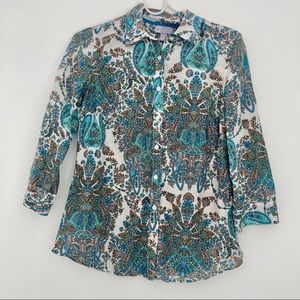 Paisley silk blend top
